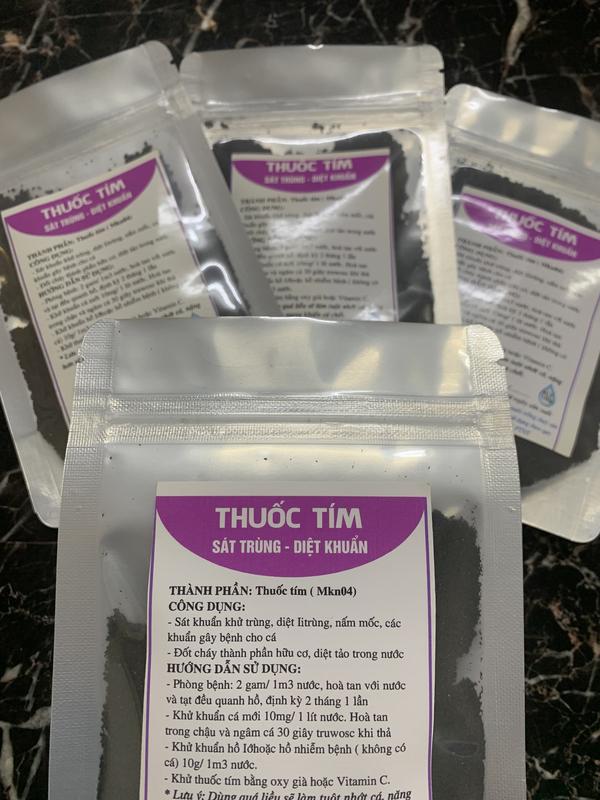 Thuốc tím gói 100g Sát trùng diệt khuẩn cho cá cảnh