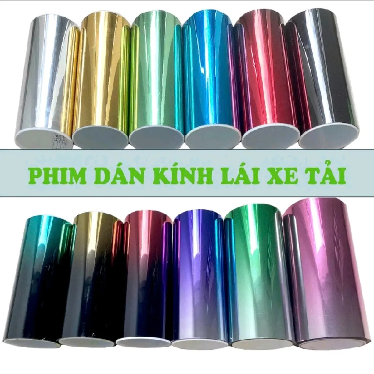 Phim Cách Nhiệt Khổ cao 20cm Dán Kính Lái Xe Tải. Dán 2 mí trên và dưới kính lái.