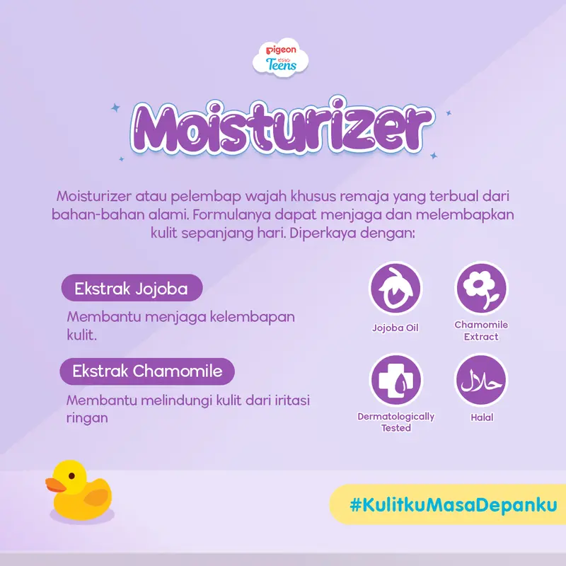PIGEON TEENS MOISTURIZER ALL SKIN TYPES 50ML | Pelembap Kulit Remaja | Kulit Kering dan Normal | Moisturizing & Hydrating 1