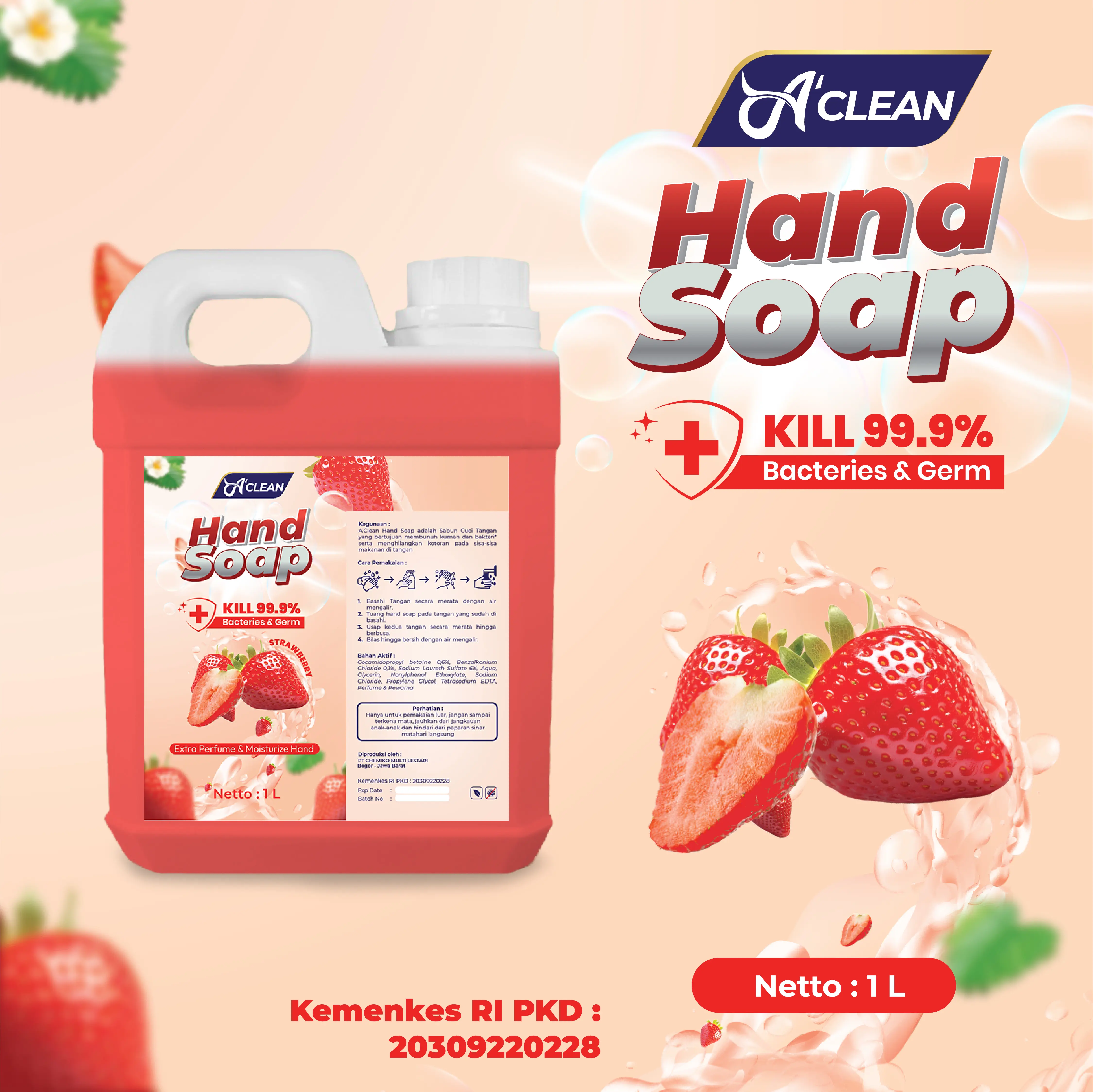 Sabun Cuci Tangan 1 Liter / HAND SOAP / HAND WASH Antiseptik ...