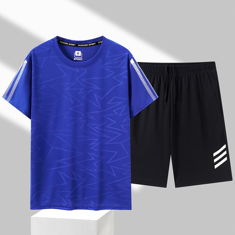 Product Introduction of Friendrich-Sports Suit Men's Summer Thin Quick-Drying Running Suit Short-Sleeved T-shirt Two-Piece Set Casual Men's Clothing Manufacturer 9