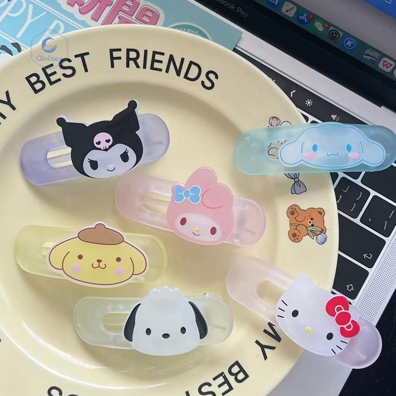 Qinlisey Cute Cartoon Hair Clips for Girls Kawaii Jelly Color Duckbill Clips Barrette Lovely Hair Pins 0