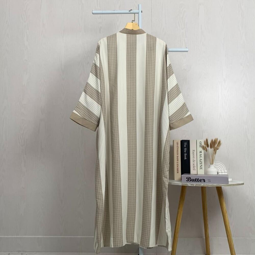 Asaya Gaun Gaya Elegan Kasual Lengan Panjang Dengan