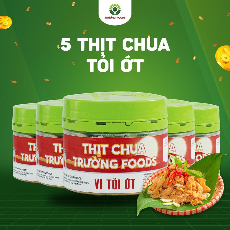 Trường Foods Combo 5 Hộp Thịt Chua Vị Tỏi Ớt