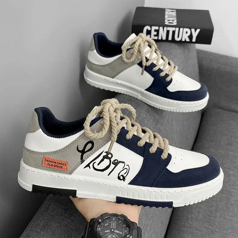 2024 NEW Men Casual Shoes Platform Casual Sneaker Lace Up Trainers Student Sneaker Men's Vulcanized Shoes Casual Sneakers