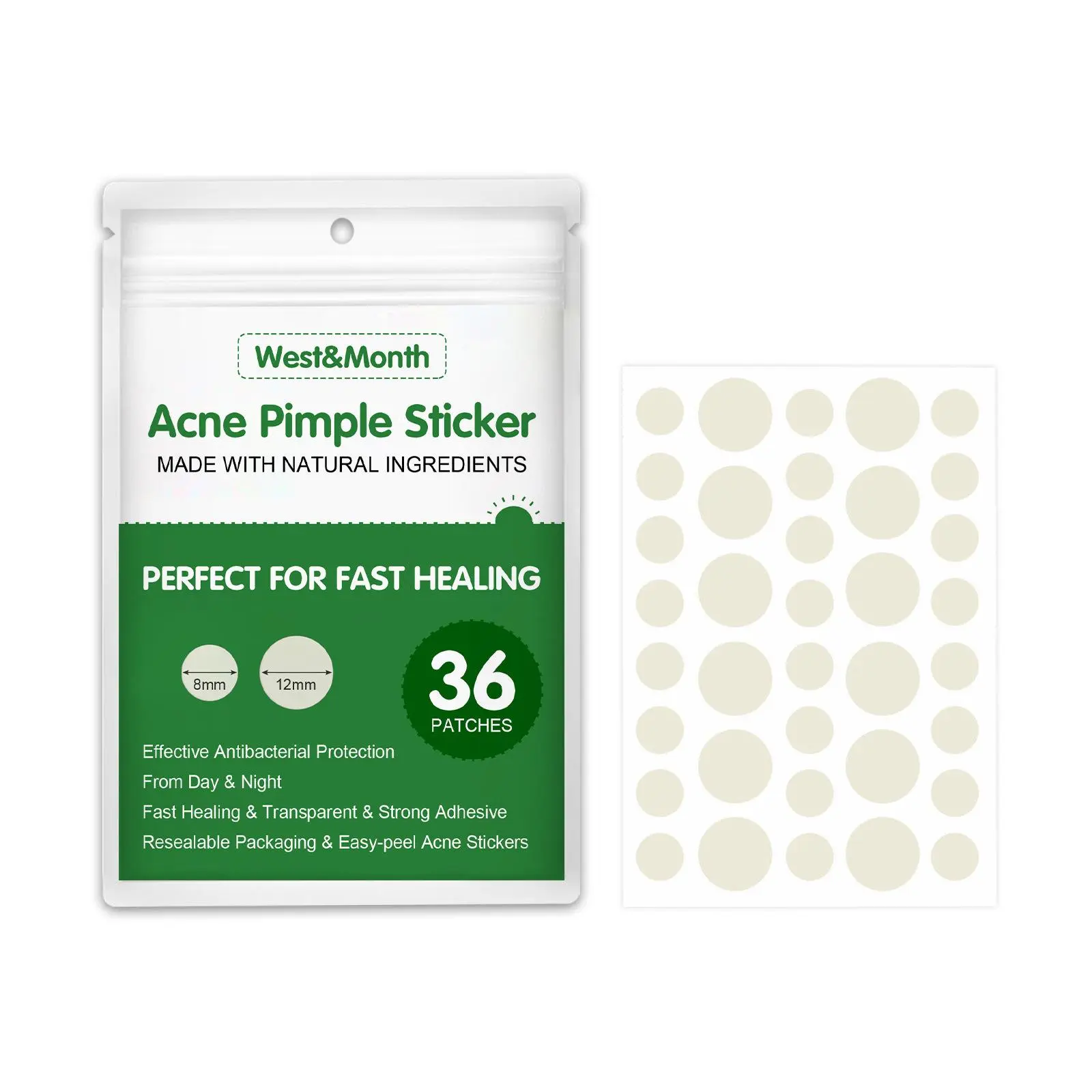 36pcs Liquid Absorbent Acne Patch Skin Essential Oil Acne Patch Cover
