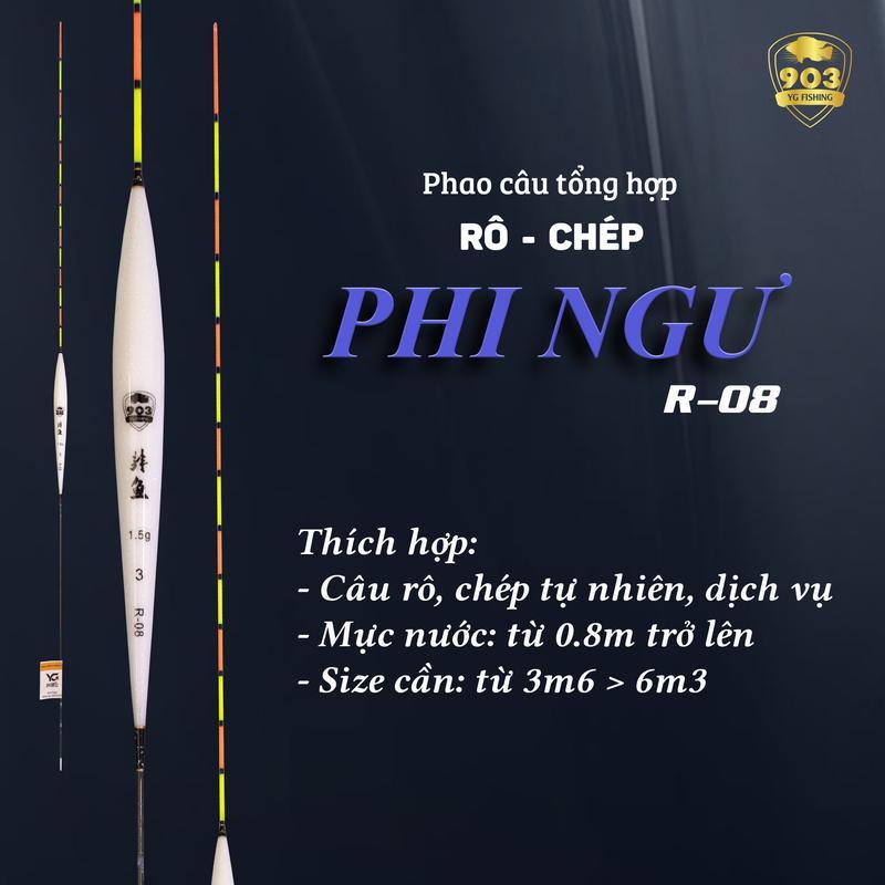  YG   903   Phao câu tổng hợp Phi Ngư R-08 phao chuyên rô chép phao câu cân. 