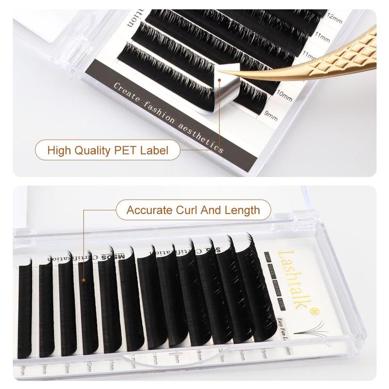 Individual False Eyelashes, 12 Rows/box Easy Fanning Eyelash Extension, Volumized False Eyelashes For Women And Girls Eye Makeup Enhancement 7