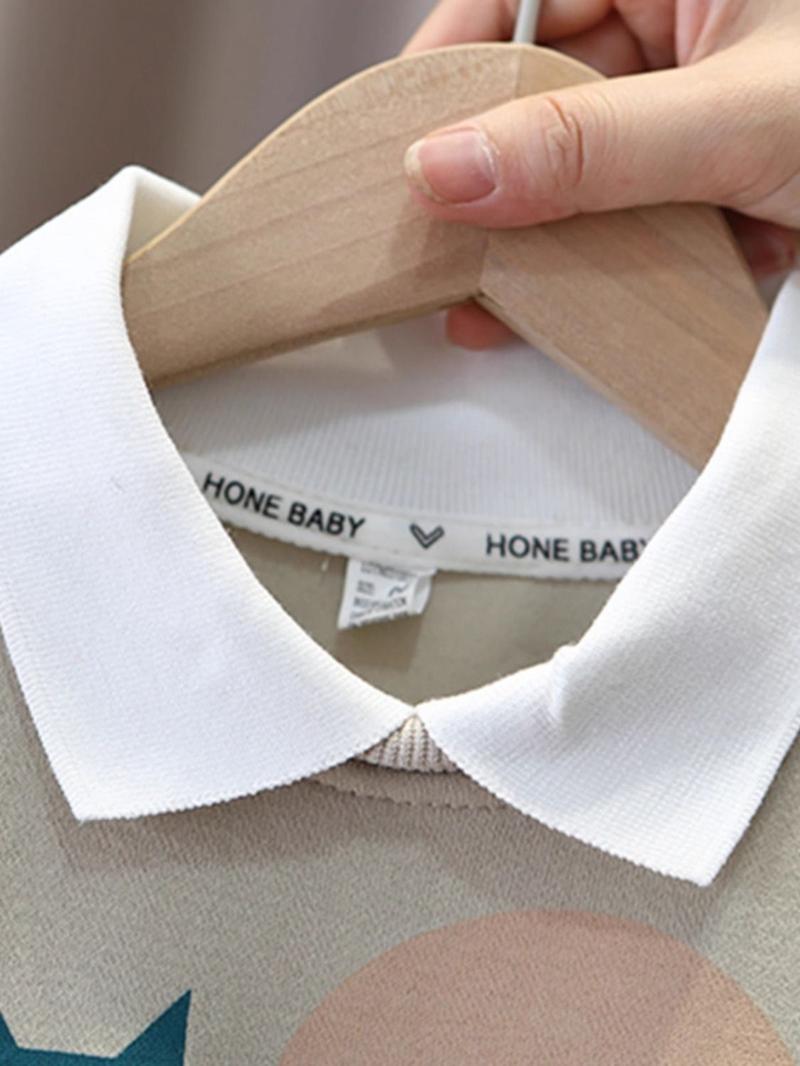 Product Introduction of Áo Len Có Ve Áo, Quần Áo Trẻ Em Bé Trai, Hàng Mới Về Mùa Xuân Và Mùa Thu 2024, Cơ Sở Hoạt Hình Thường Ngày Cho Trẻ Em, Dài Tay, Áo Phong Cách Phương Tây Đẹp Trai 4