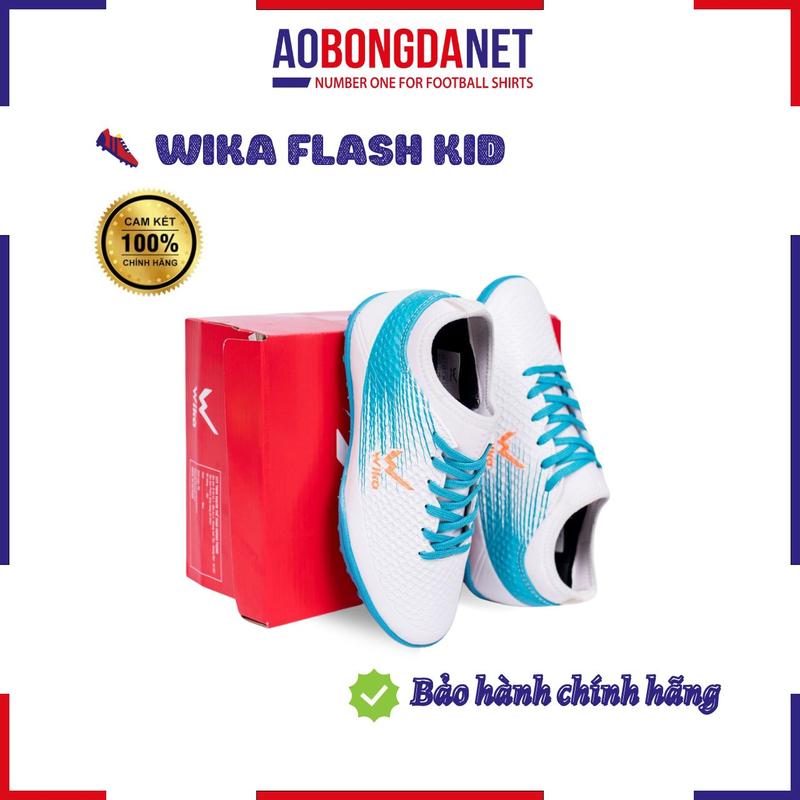 Giày Đá Bóng Trẻ Em Wika Flash Kid Chính Hãng Da Phủ Pu Cao Cấp Chống Bong Tróc Đã Được Khâu Full Đế Sneaker Sport Giày Đá Banh Bóng Đá Phủi