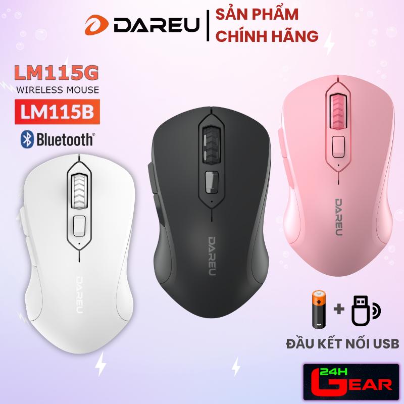 Chuột Dareu LM115G không dây ( Hồng | Trắng | Đen, Wireless 2.4GHz) Chính Hãng