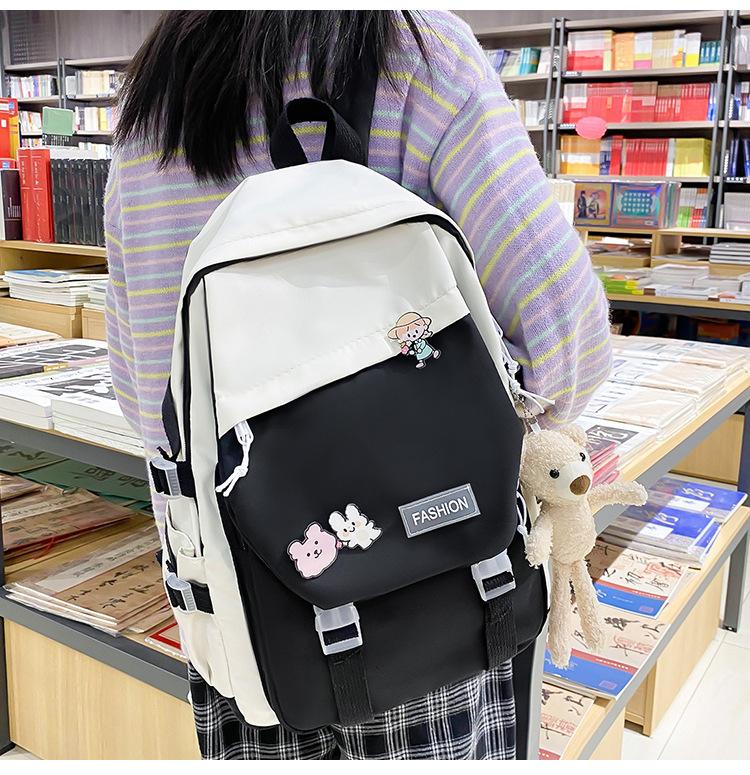Product Introduction of Ba Lô Unisex, Phong Cách Nhật Bản, Dành Cho Học Sinh, Cặp Sách, Phong Cách Preppy, Túi Đi Chơi Ba Lô Phong Cách Dụng Cụ, Năm 2024 13