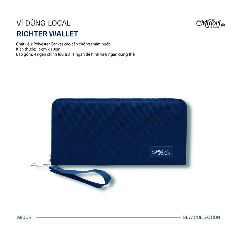 Ví Vải Ngang RICHTER WALLET Unisex Nam Nữ Polyester Bền Đẹp Chống Nước | Local Brand MIDORI FOR MAN 8