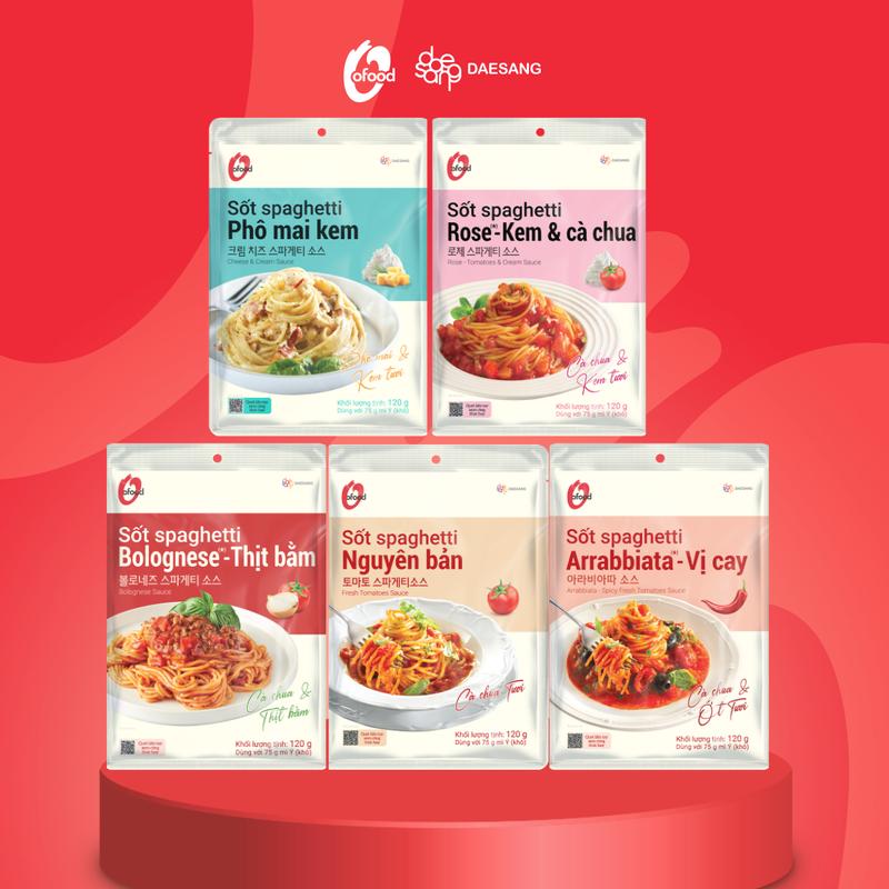 Sốt Spaghetti O'Food gói 120g dùng cho món mì Ý tiện lợi tại nhà