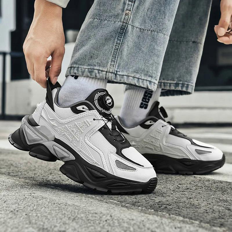 Personalizza le scarpe da ginnastica casual sportive da uomo con manopola rotante, design riflettente, trasformatrici vuote, scarpe da corsa e da passeggio per le donne, scarpe da ginnastica, runner_voghion.com