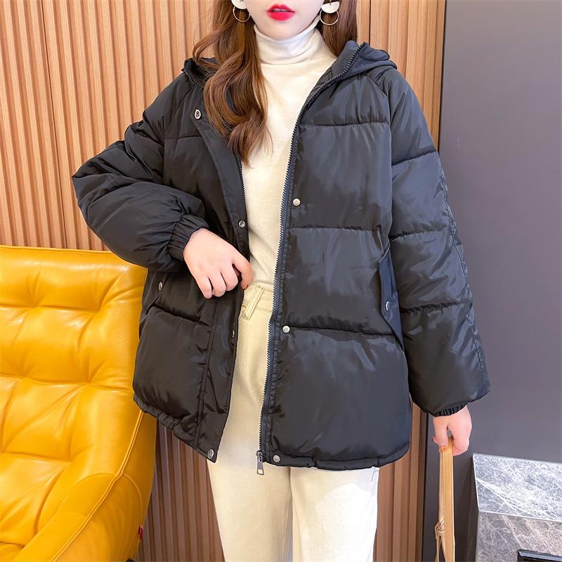 Product Introduction of Áo phao béo nữ có mũ chất Poly Cotton Trơn Trần Bông Siêu Ấm, Áo Phao Béo Nữ Hàn Quốc 2023 7