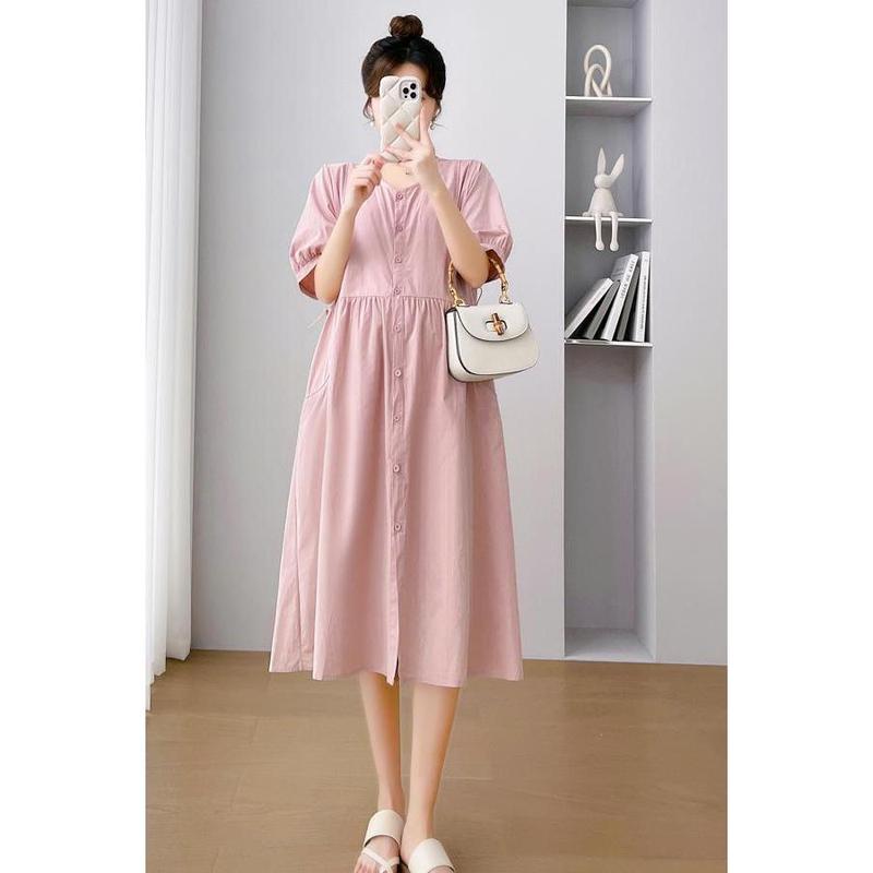 E69041# Pregnant Women Dress Korean Fashion Womens Dresses Stylish Summer Slim New Arrival Casual Dress Dress Pregnant 5