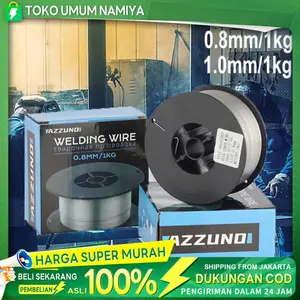 Kawat Las MIG Gasless 1kg (Pilih 0.8/1mm). Gak Perlu Bawa Tabung Gas Berat Lagi! Cukup Kawat & Mesin Las. Untuk Perbaikan Besi & Pipa Galvanis. Praktis & Kuat!