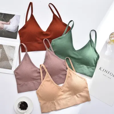 Áo bra nữ 2 dây tập gym Tập Yoga thể thao đẹp hở lưng -  Áo lót học sinh không gọng mút mỏng VALICA B367 Sport Cotton Đồng Tập Thể Dục 1