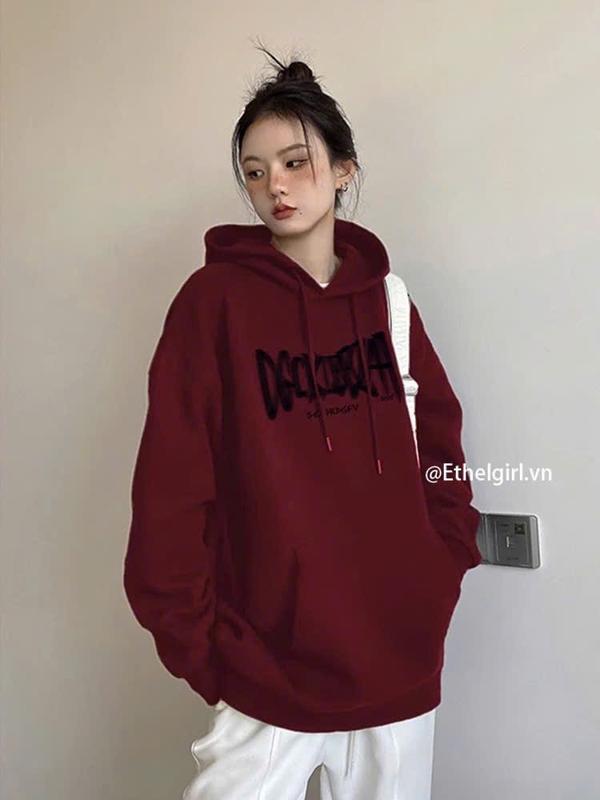 Áo Khoác Hoodie Cao Cấp Form Rộng Nỉ Bông Hai Lớp In Hoạ Tiết Sắc Nét Nam Nữ Đều Mặc Được Menswear 6