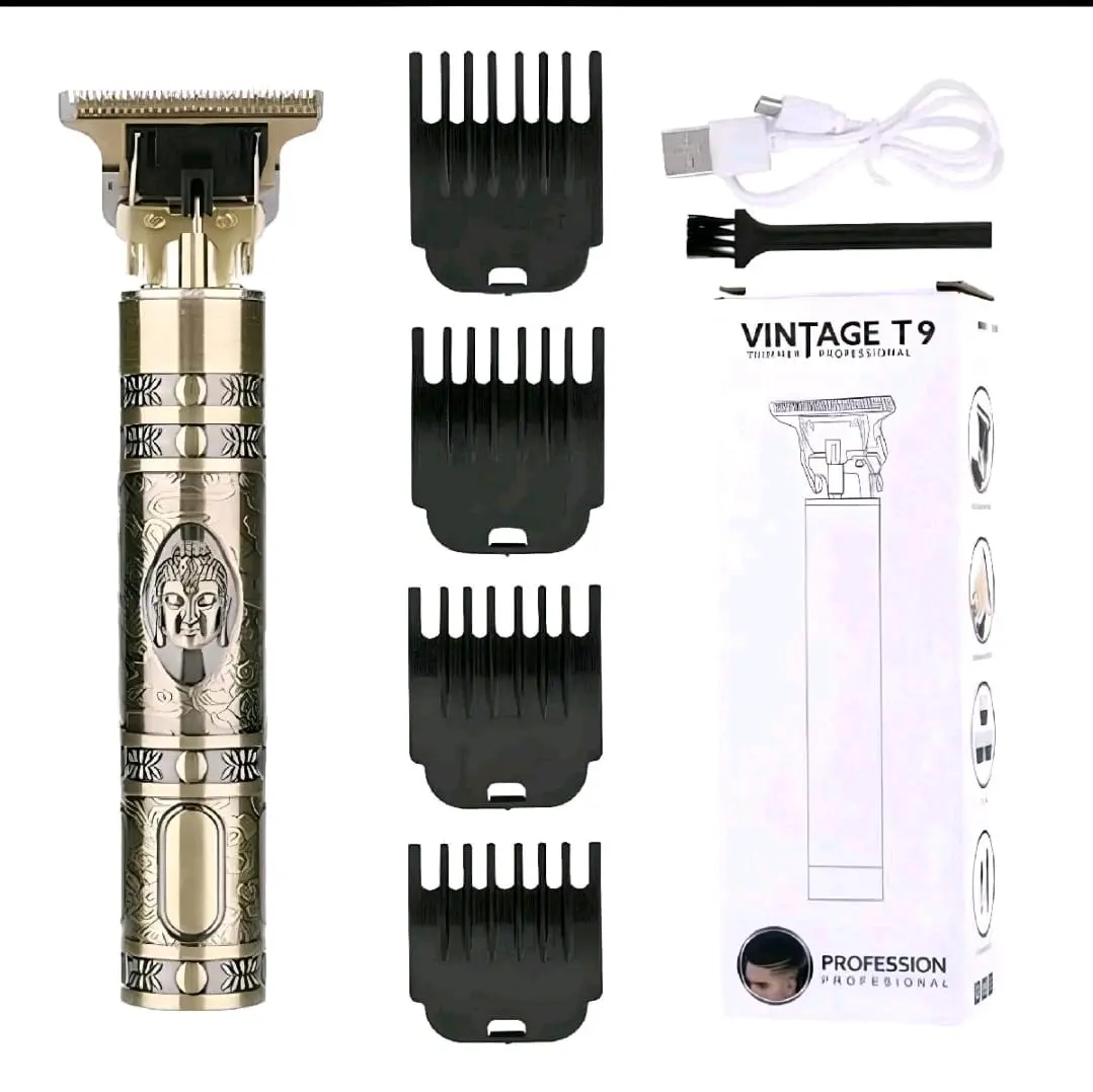 alat potong Rambut, kumis, jenggot dan bulu lainnya, Vintage Elektrik Hair Clipper Trimmer T9 Aman Mesin Cukur kemei 1407