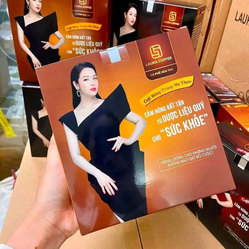 Combo 2 Hộp 2 vị cà phê laura Nhât Kim Anh Đông Trùng và Nấm Linh Chi 5