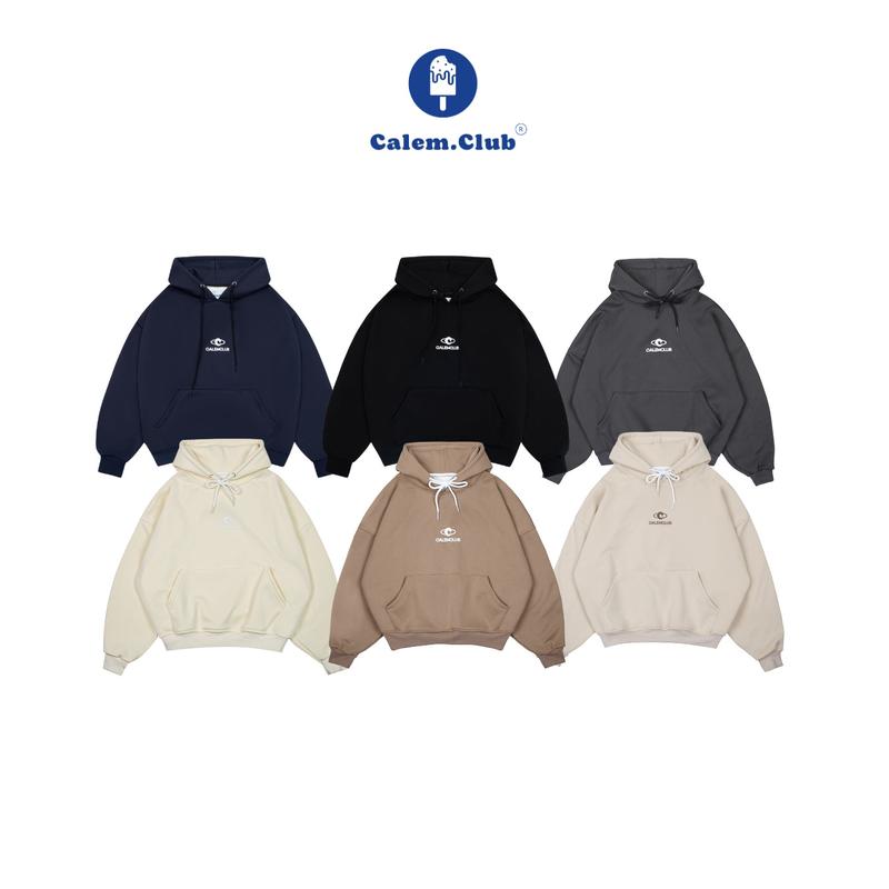 Calem Club - Áo Hoodie chui đầu GLOBE Calem nỉ lông cừu form BOXY unisex áo hoodie
