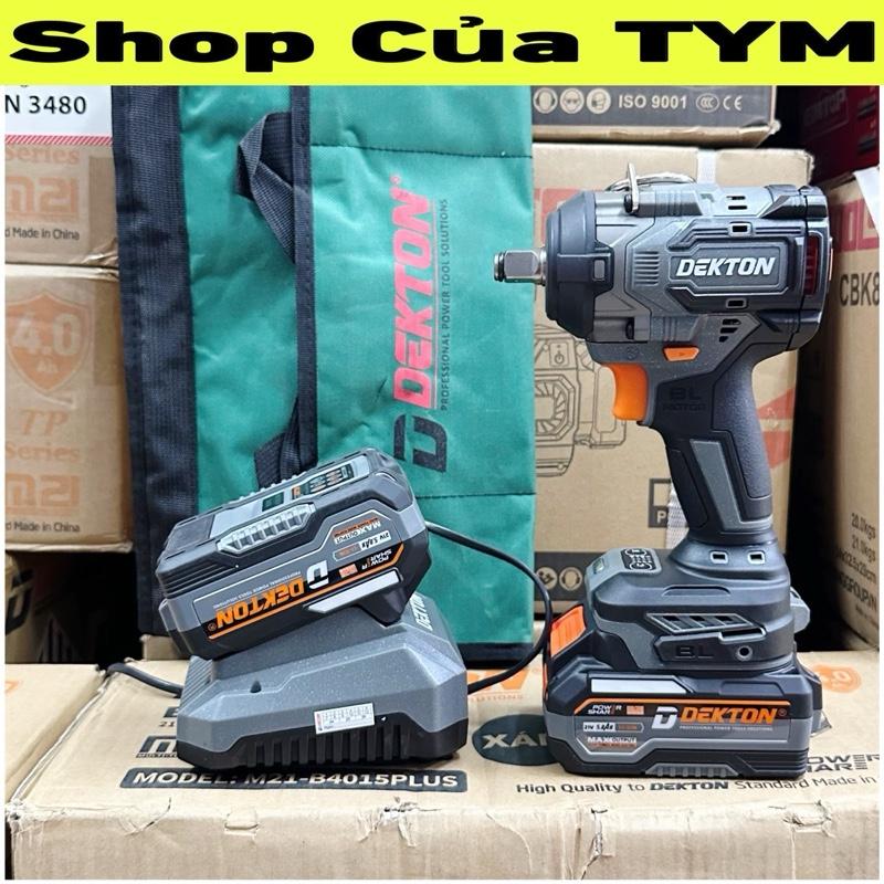 Máy siết bulong pin 21V 590Nm (bản nâng cấp) DEKTON M21-IW590PLUS (galaxy) motor brushless - chân M21 phổ thông - chính hãng