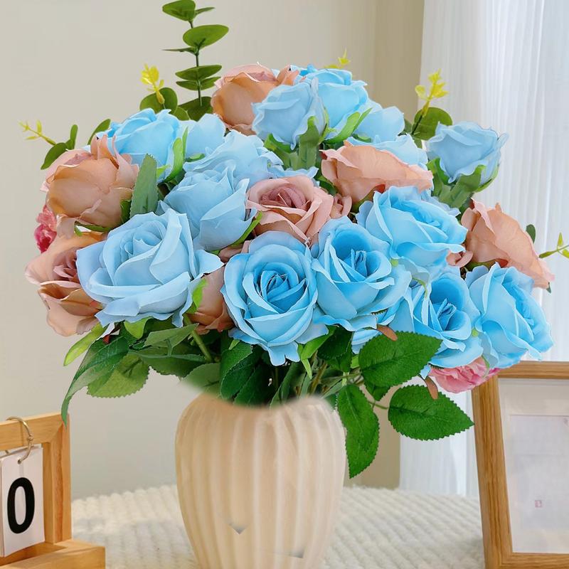 Product Introduction of 3/5 PCS Artificial Rose Big Bouquet Elegant Unique Coffee Color Black Wedding Decor Romantic Valentine's Day Present Bouquet 18