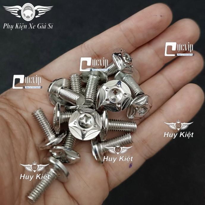 Ốc 6Li15 Salaya Sao Nhọn Gắn Ốp Pô, Dàn Áo Winner V1, Win X, Sonic, Satria, Mio M3, Fu Led, Fu Neo, Ex 135 150 155, Wave Nhỏ RS A2017, Dream, Sirius (Giá 1 Con) MS6436