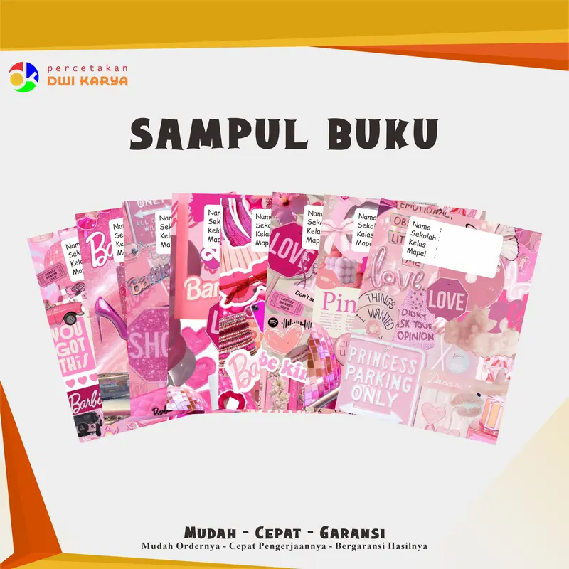 Sampul Buku Tema Barbie (2) Uk 21x16 Cm Bisa Request Ukuran 0