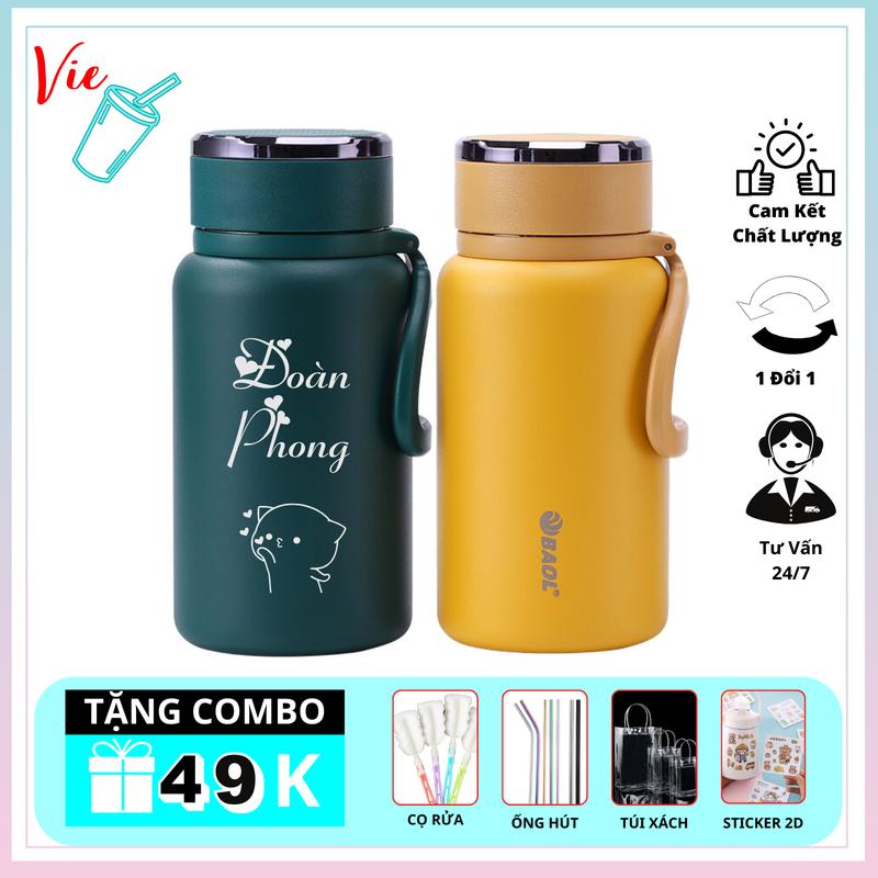 Ly Giữ Nhiệt VieCup - Bình Giữ Nhiệt L32 Cao Cấp Inox 304 - Khắc Tên Theo Yêu Cầu Và Quà Tặng