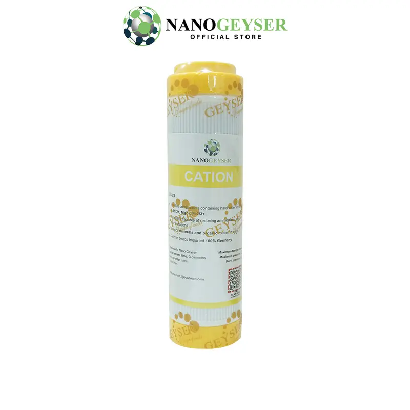 Bộ 3 lõi lọc nước 123 dùng cho các dòng máy NANO, Lõi PP.2IN1.GAC, Cation, Aragon Nano Geyser 4