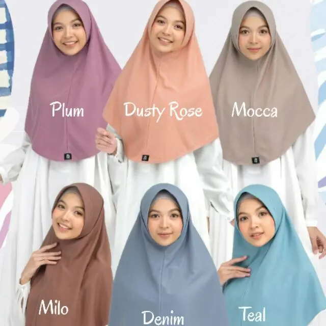 Jilbab Afra Arfa Amira Mocca Bergo Instan Remaja Pet Antem Bahan Kaos Premium Panjang Muslim 2
