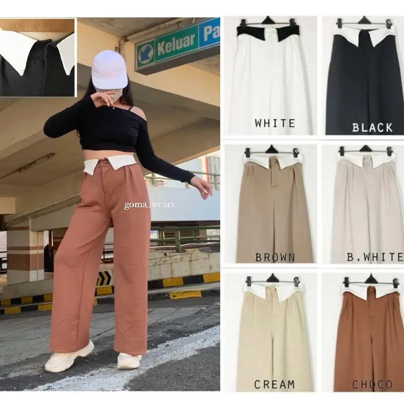 CLEARANCE SALE | Pamela Highwaist Pants Scuba Celana Wanita Stretch 0