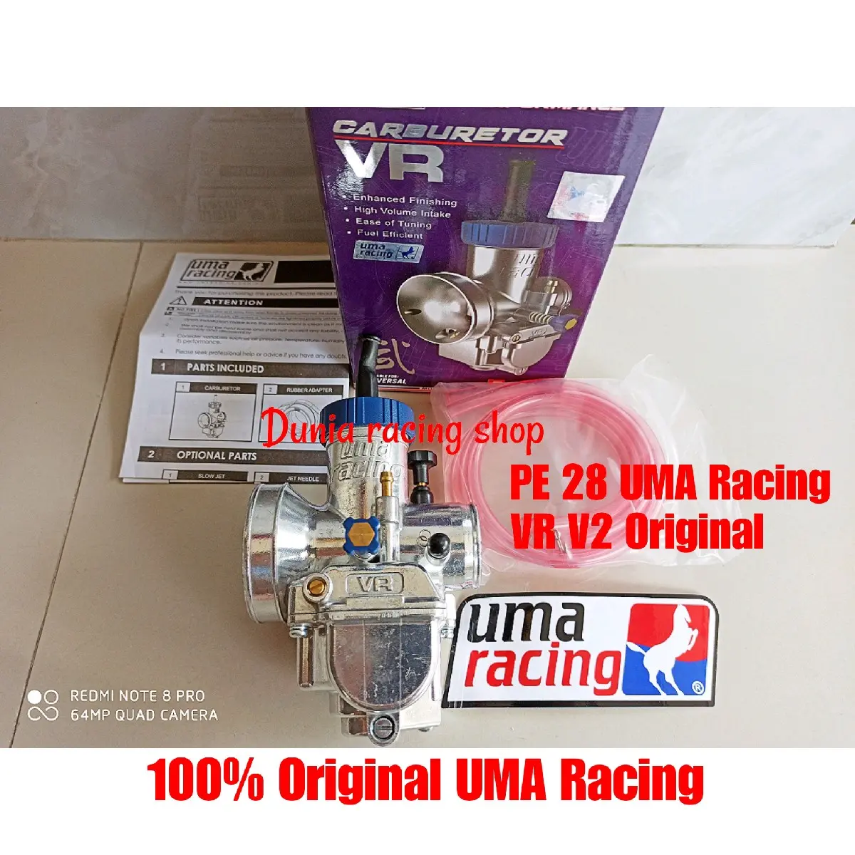 Karbu Karburator Uma Racing PE 28 VR V2 asli Original Uma racing