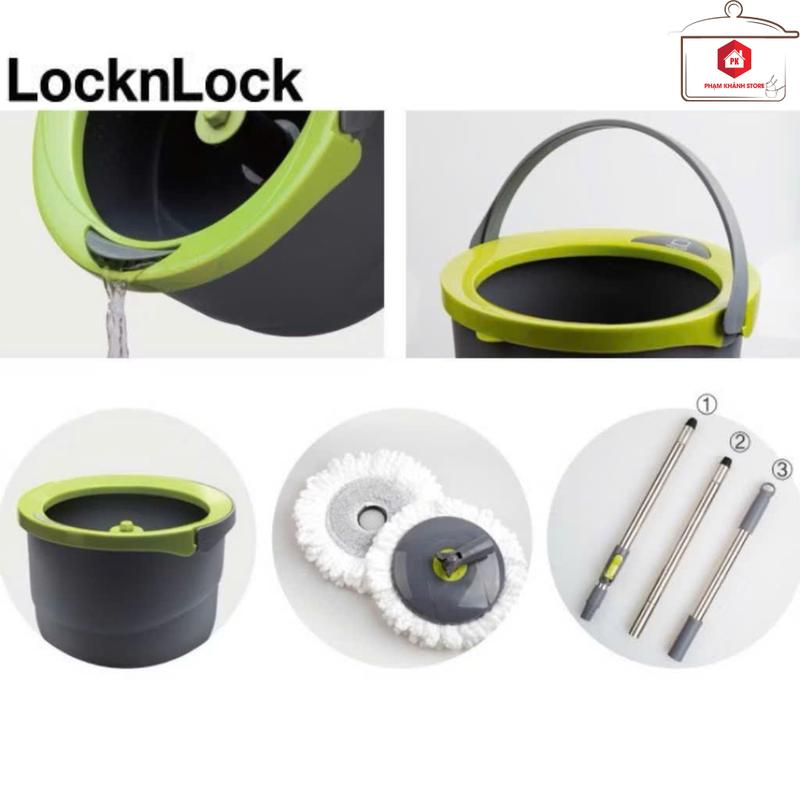Phụ Kiện Bộ Cây Lau Nhà Xoay Tay Mini Ettom Lock And Lock Lau Sàn