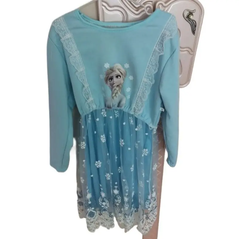 Váy Lolita Công Chúa Elsa, Dành Cho Bé Gái, Tay Áo Dài, Cổ Tròn, Váy Phồng Lưới, Thích Hợp Cho Mùa Xuân Và Mùa Thu 8