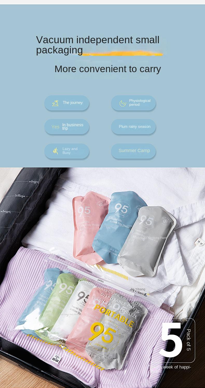 Product Introduction of Disposable underwear ladies cotton disposable shorts sterile men's travel supplies maternity portable. 7