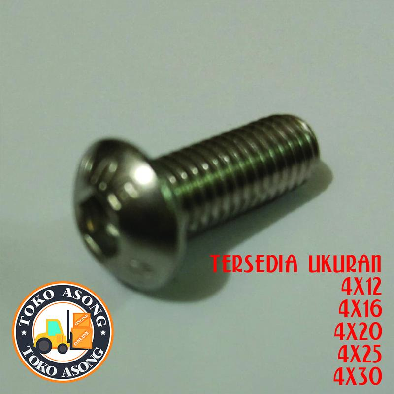 BAUT BUTTON L M4X12,16,20,25,30,35 STAINLESS 1