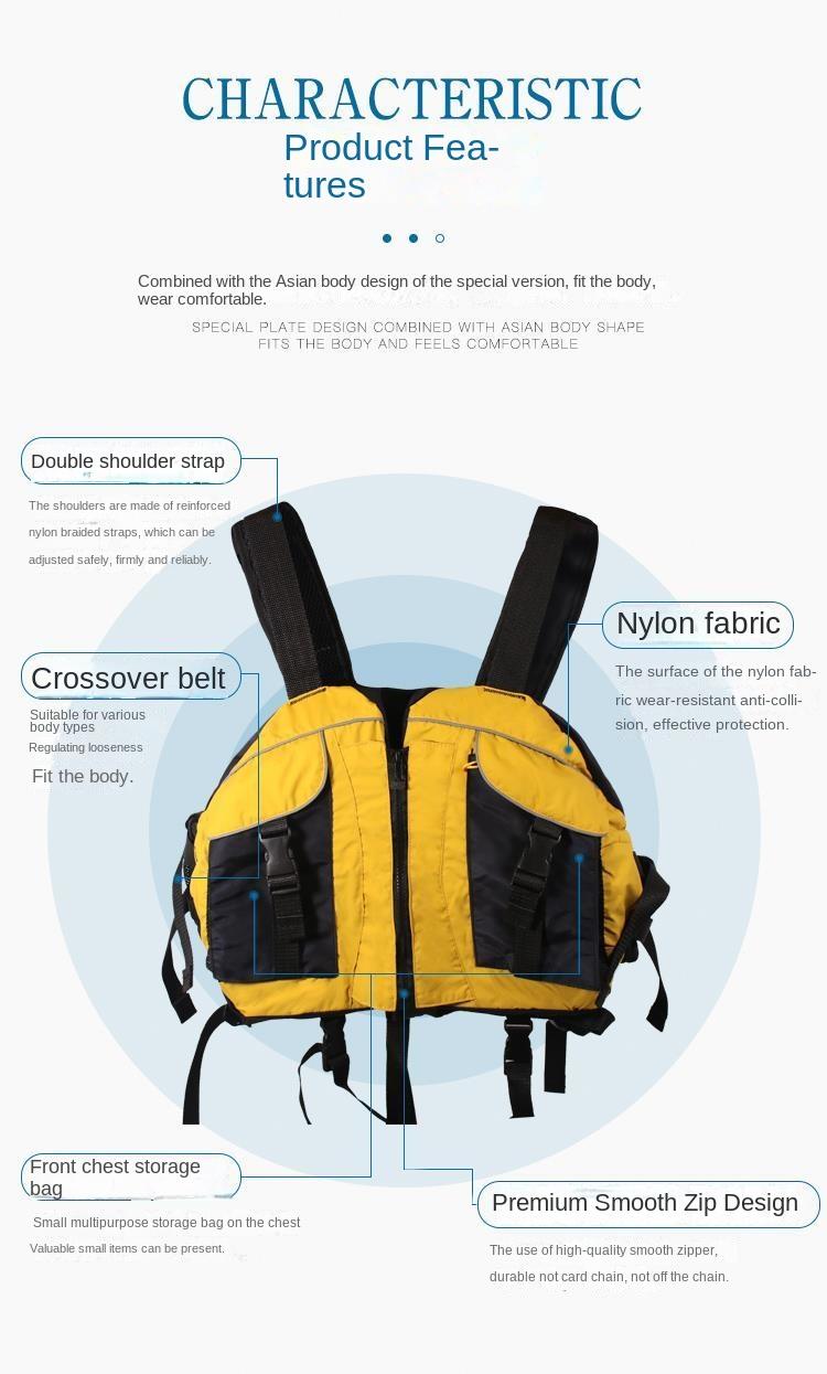 Product Introduction of Beetle Dragon Boat Kayak Life Jacket Adult Professional Large Buoyancy Children's Rowing Printed Vest 3