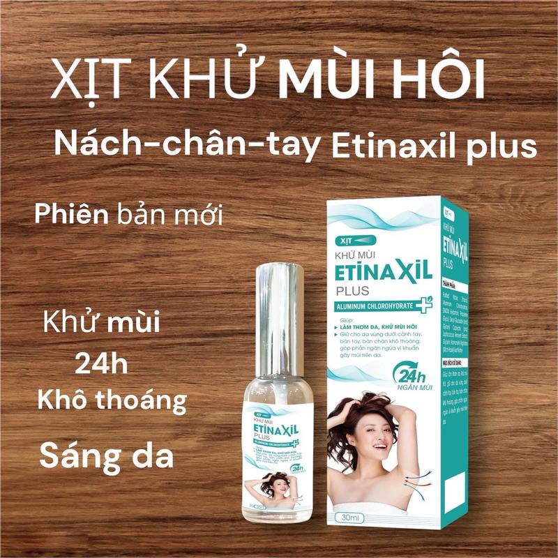  Xịt khử mùi hôi nách tay chân Etinaxil plus ngăn tiết mồ hôi 