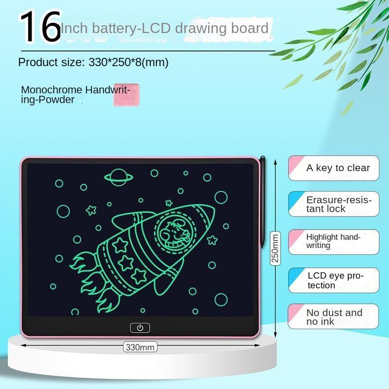 Large size 13-inch 16-inch LCD painting board LCD writing board Children's graffiti electronic small black board drawing tablet 5