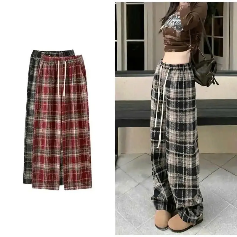 Quần Kẻ Dạ Xuông Dễ Phối Đồ Cạp Chun Co Giãn Top Women Voi Jean - Size 40-60kg