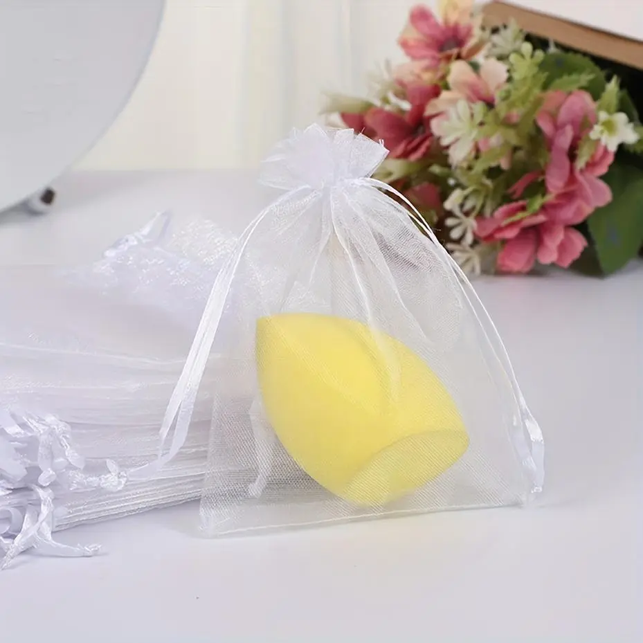 Transparent Organza Gift Bag with Drawstring, 30/50/100pcs Mini Jewelry Candy Gift Party Favor Bag, Gift Wrapping Supplies for Wedding Birthday Party