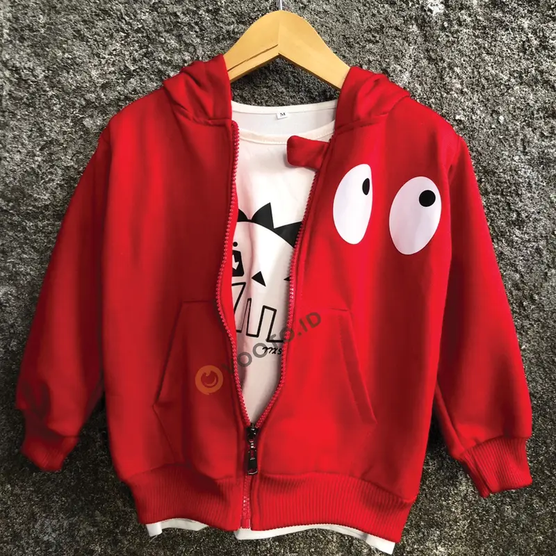 VOOTO KIDS - Set Jaket Anak Jogger Inner Laki Laki Perempuan Usia 1-7 Tahun Bahan Fleece 3