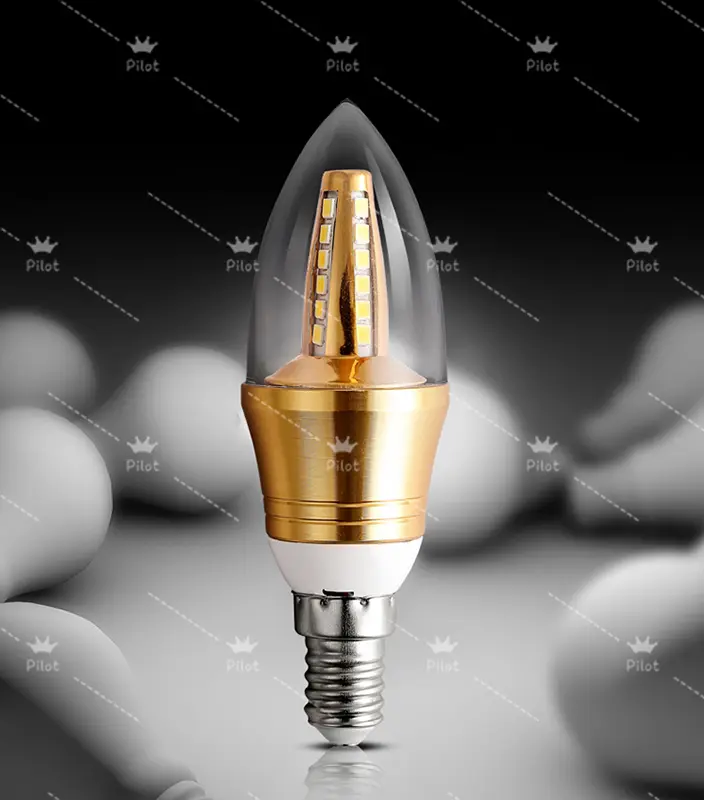 Lampu Candle Led Bohlam Smd 5 Watt E14/E27 Putih Kuning Terang Bagus White 5