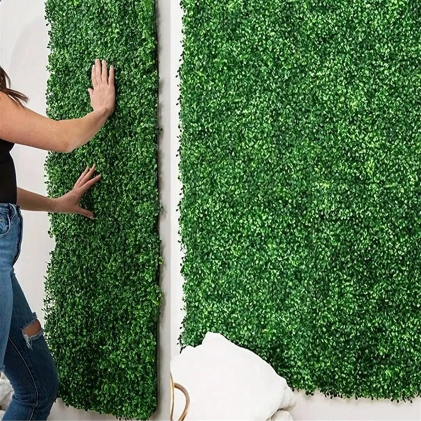 Artificial Green Plant Screen, 1 Count/10pcs Simulation Hedge Fence Decoration For Outdoor Indoor Garden Panels Fence Backyard, Summer Gifts