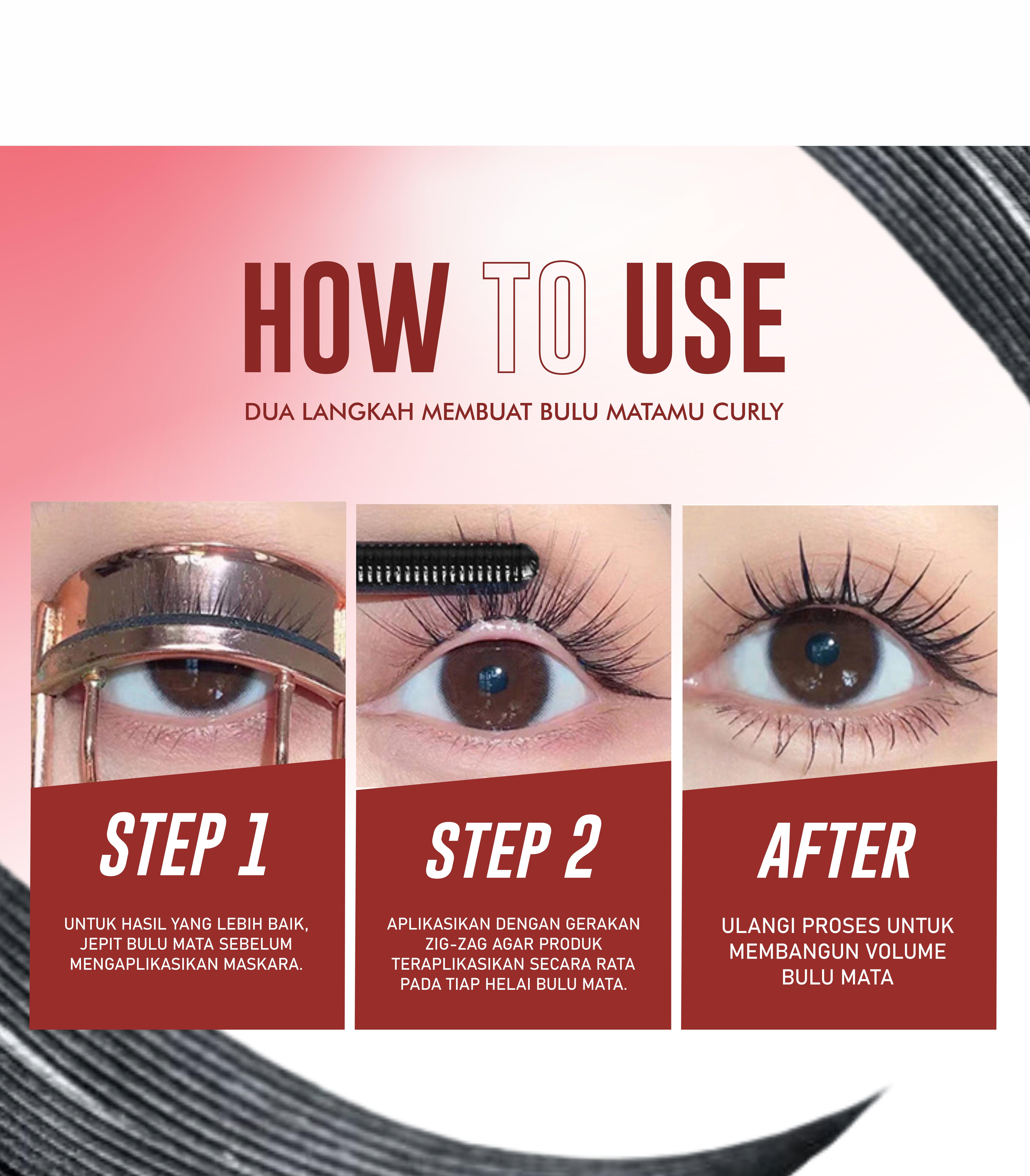 [Skistore] BPOM Maskara Charming Color Black Amy's Diary Mascara Brushes Small Long-Lasting