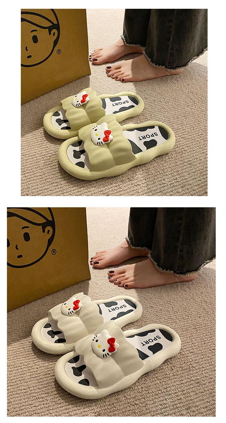 Product Introduction of Dép Hello Kitty, Thiết Kế Hoạt Hình Dễ Thương, Có Thể Đeo Ngoài Trời, Dép Hellokitty, Dành Cho Nữ, Đế Dày, Thoải Mái, Thích Hợp Để Tắm Trong Nhà, Dép Chống Trượt, Năm 2025 4